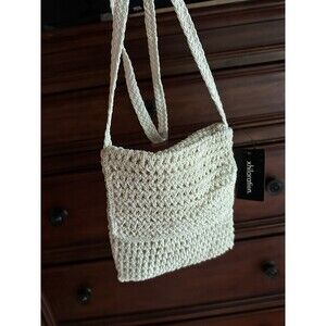 Y2K NWT Xhilaration Cream Crochet Crossbody Purse